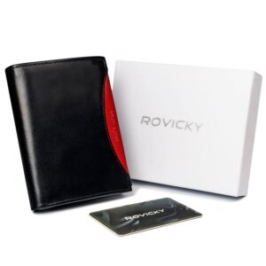 skórzany męski portfel rovicky 1537-03-bor rfid