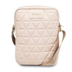 guess torba gutb10qlpk 10" różowa/pink quilted tablet bag
