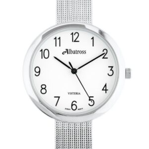 zegarek damski albatross abbc20 (za542a) silver / white