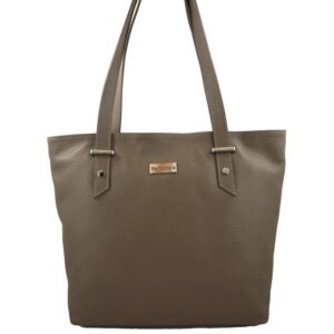 shopper bag - duże torebki miejskie - beżowe ciemne