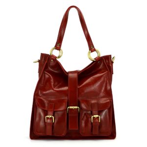 ekskluzywna skórzana torba na ramię shopperbag