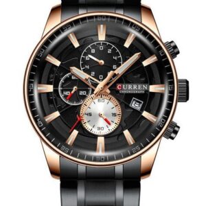 zegarek męski curren 8362 (zc017d) - chronograf + box
