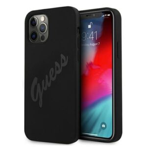 guess guhcp12llsvsbk iphone 12 pro max 6,7" czarny/black hardcase script vintage