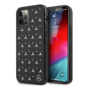 mercedes mehcp12lespbk iphone 12 pro max 6,7" czarny/black hardcase silver stars pattern