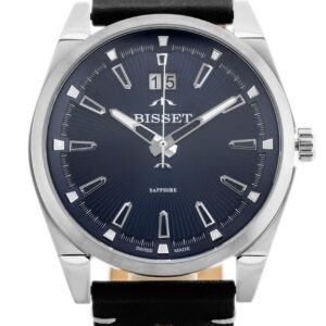 zegarek męski bisset bscf40 (zb095b) - szafirowe szkło
