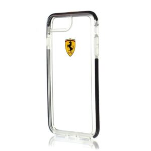 ferrari hardcase feglhcp7lbk iphone 7 pl us shockproof transparent black