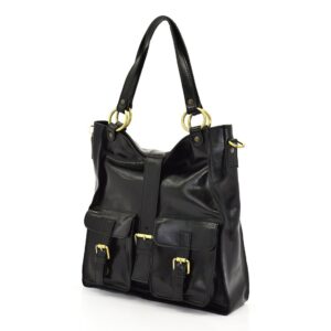 ekskluzywna skórzana torba na ramię shopperbag