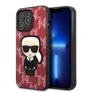 karl lagerfeld klhcp13xpmnikpi iphone 13 pro max 6,7" hardcase czerwony/red monogram ikonik patch