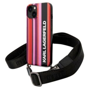 karl lagerfeld klhcp14mststp iphone 14 plus 6,7" hardcase różowy/pink color stripes strap