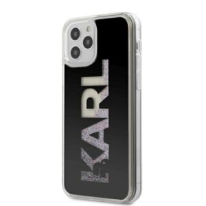 karl lagerfeld klhcp12lklmlbk iphone 12 pro max 6,7" czarny/black hardcase karl logo glitter