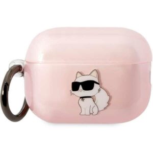 karl lagerfeld klap2hnchtcp airpods pro 2 cover różowy/pink ikonik choupette