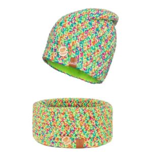 komplet zimowy czapka + komin handmade