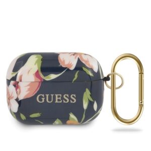 guess guacaptpubkfl03 airpods pro cover niebieski/blue n.3 flower collection