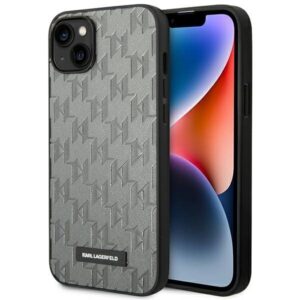 karl lagerfeld klhcp14ssaklhpg iphone 14 6,1" hardcase szary/grey saffiano mono metal logo