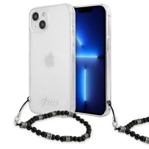 guess guhcp13mkpsbk iphone 13 6,1" transparent hardcase black pearl