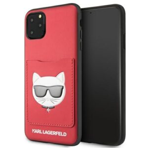 karl lagerfeld klhcn65cskcre iphone 11 pro max hardcase czerwony/red choupette head cardslot