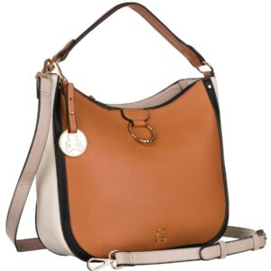 kolorowa torba hobo z markowym brelokiem — lulucastagnette