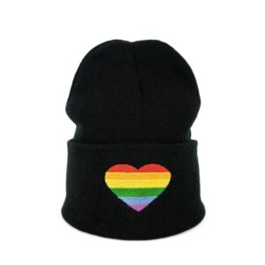 czapka rainbow heart