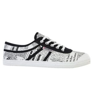 sneakersy marki kawasaki model news-paper-canvas kolor biały. obuwie dla obu płci. sezon: cały rok