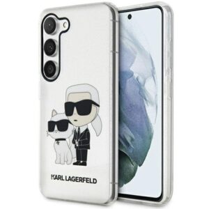 karl lagerfeld klhcs23shnkctgt s23 s911 transparent hardcase gliter karl&choupette