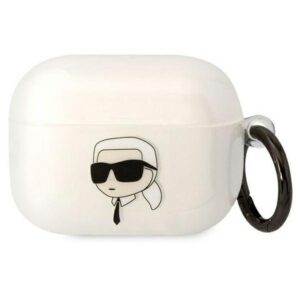 karl lagerfeld klaphniktct airpods pro cover transparent karl`s head