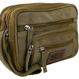 nubukowa saszetka męska z paskiem na nadgarstek — always wild