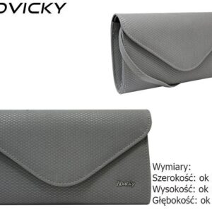 elegancka, klasyczna kopertówka ze skóry ekologicznej — rovicky