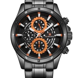 zegarek męski naviforce - nf9149 (zn090a) black / orange + box