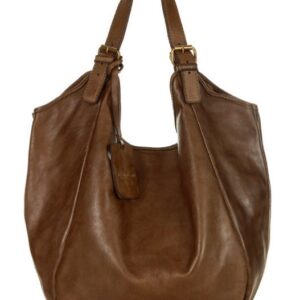 torebka skórzana damska classic handmade shopping bag - marco mazzini czekoladowy brąz