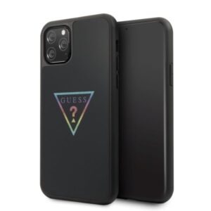 guess guhcn58trmlbk iphone 11 pro czarny/black hard case triangle glitter