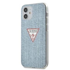 guess guhcp12spcujullb iphone 12 mini 5,4" niebieski/light blue hardcase jeans collection