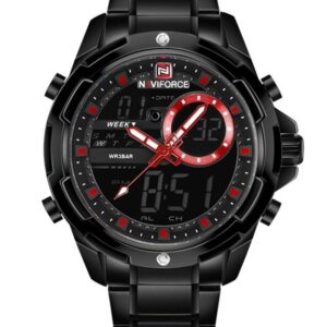 zegarek męski naviforce - nf9120 (zn062c) - black/red