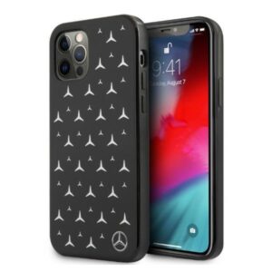 mercedes mehcp12mespbk iphone 12/12 pro 6,1" czarny/black hardcase silver stars pattern