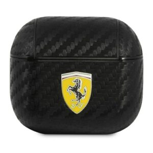 ferrari fesa3cabk airpods 3 cover czarny/black on track pu carbon