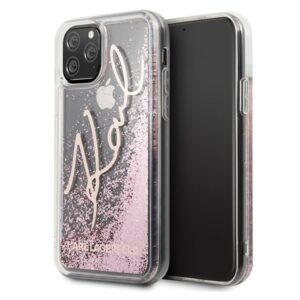 karl lagerfeld klhcn65trksrg iphone 11 pro max różowo-złoty/rose gold glitter signature