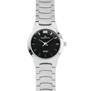 zegarek damski rubicon rnbc21 - silver/black (zr568b)
