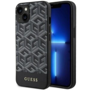 guess guhmp14shgcfsek iphone 14 6.1" czarny/black hardcase gcube stripes magsafe