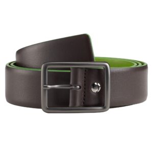 dudu full grain leather belt for men made in italy h 34mm two tone soft belt casual style