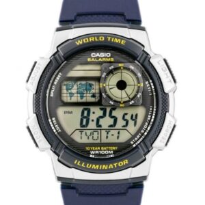 zegarek męski casio ae-1000w 2av (zd073e) - world time