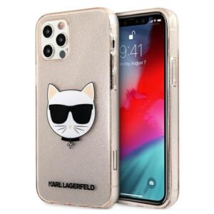 karl lagerfeld klhcp12lchtuglgo iphone 12 pro max 6,7" złoty/gold hardcase glitter choupette
