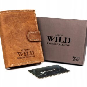 skórzany męski portfel wild n4-p-chm rfid
