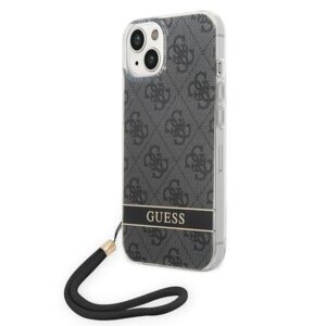guess guohcp14mh4stk iphone 14 plus 6,7" czarny/black hardcase 4g print strap