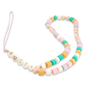 guess zawieszka gustflwp phone strap różowy/pink heishi beads