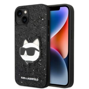 karl lagerfeld klhcp14mg2cpk iphone 14 plus 6,7" czarny/black hardcase glitter choupette patch