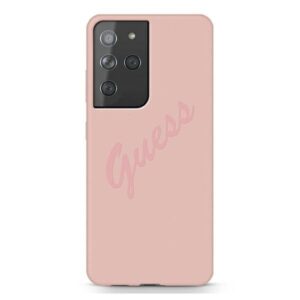 guess guhcs21llsvspi s21 ultra g998 różowy/pink hardcase script vintage