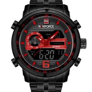 zegarek męski naviforce - nf9119 (zn066d) - black/red