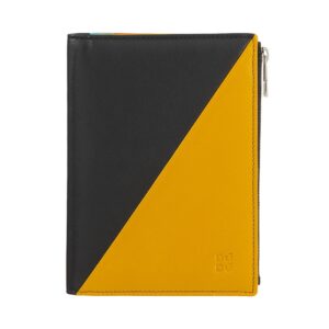 dudu travel passport rfid wallet document holder in leather with side zip suitable block notes a6