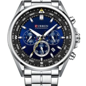 zegarek męski curren 8399 (zc016b) - chronograf + box