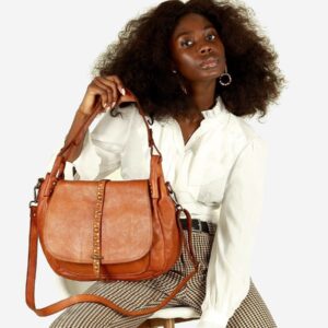marco mazzini torebka damska worek slow fashion skóra oryginanie zdobiona brąz camel