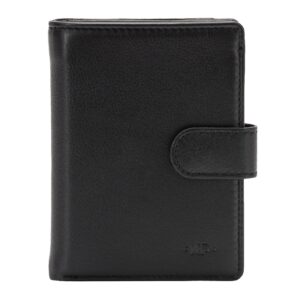 nuvola pelle small leather purse for women multi compartment wallet with snap coin pocket and 11 card slots